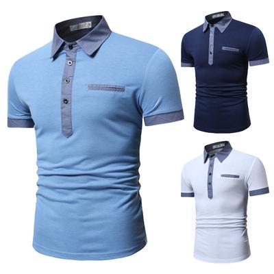 Men's Short Sleeve Polo Shirt Lapel Collar Golf Clothing Men Casual Button Polo Shirts