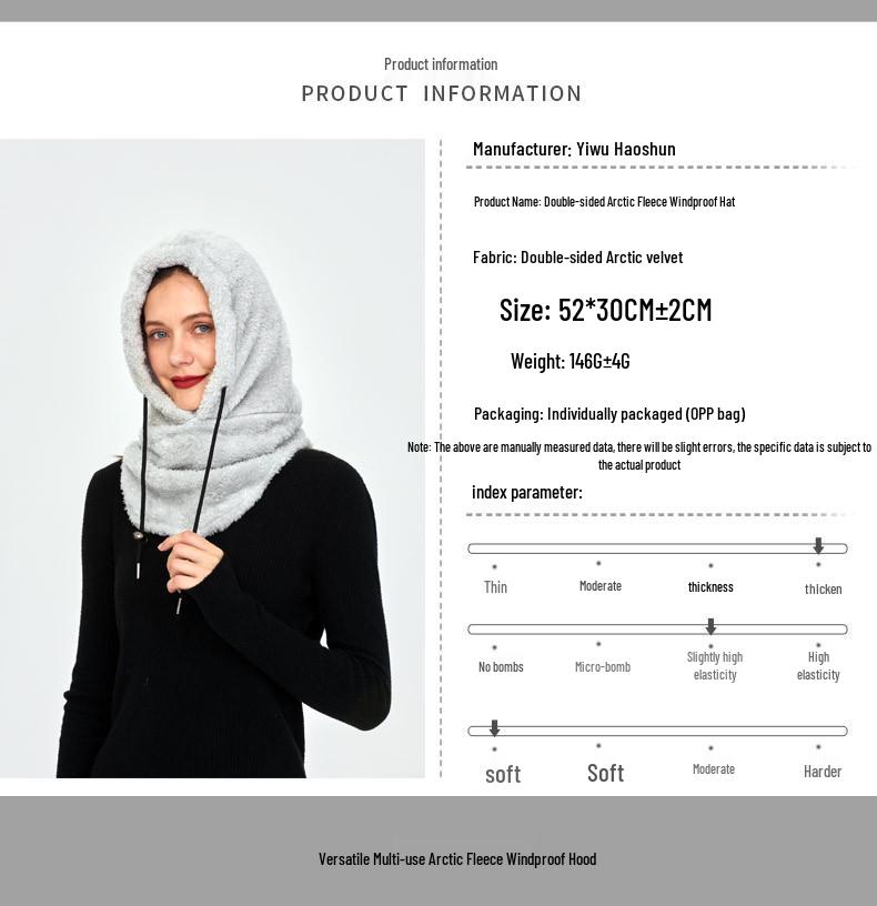 Arctic Fleece Wintergesichtsmaske: Kältefeste Radmütze & Ski-Sturmhaube für Männer & Frauen