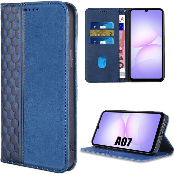 Coque de Protection - BOOLING - pour Samsung Galaxy A07 - Synthétique - Antichoc - Mosaïque Bleu Marine