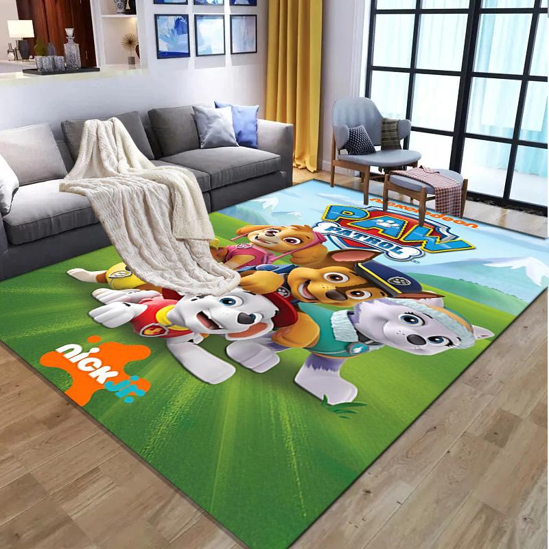 PAW Patrol Pattern Rug, Indoor/Outdoor Mat, for Picnic, Gameroom, Bedroom, Office, Living Room, Home Decor Carpet, Birthday Gift
