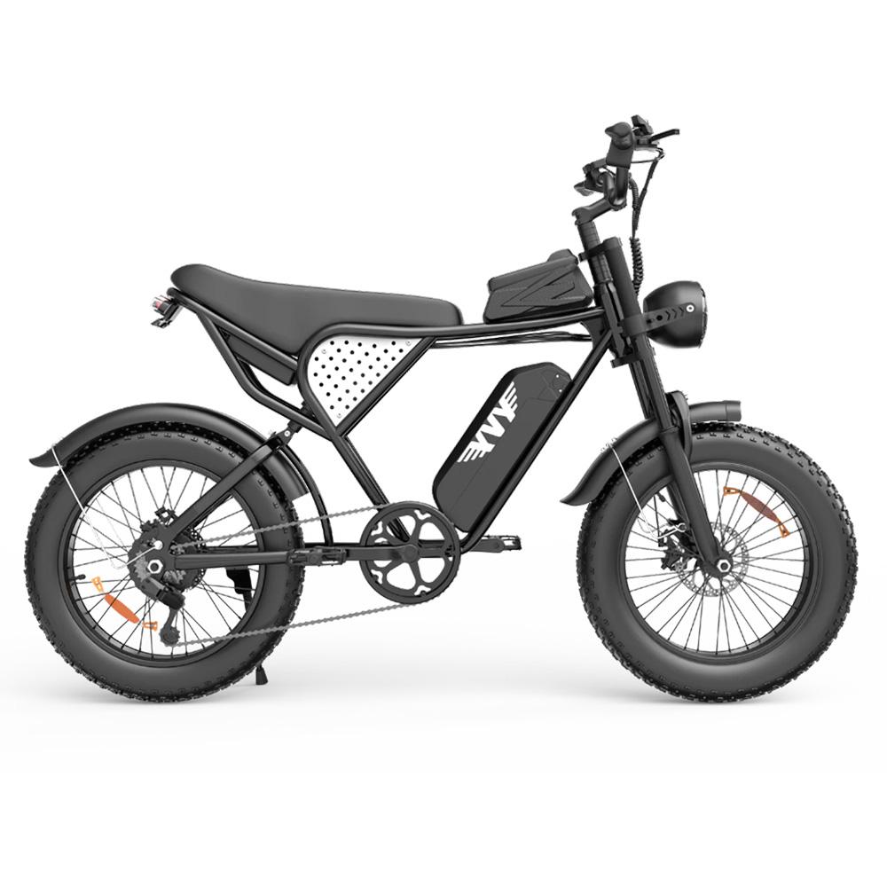 YVY C20Lite Off-Road & Mountain Adult Electric Bicycle 1000W 48V15Ah Pedelec, Front Fork Suspension, 20" Fat Tire E-Bike for Outdoor Adventure