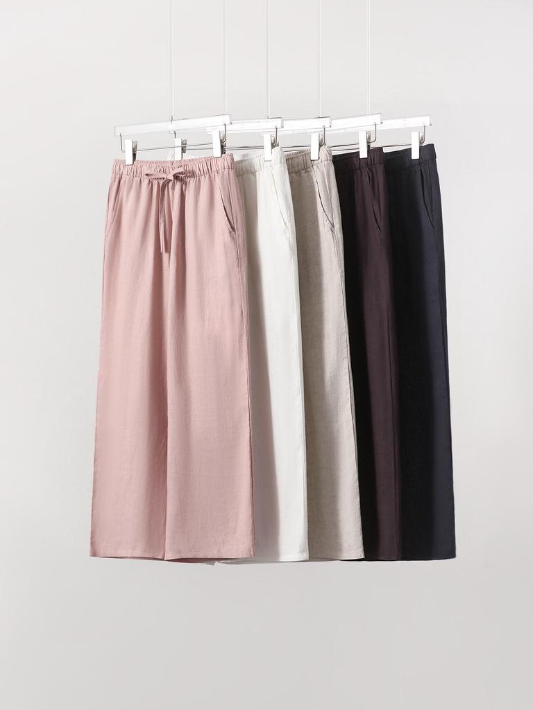 Natural Breath Linen Straight-Leg Pants | Women's Relaxed Commuter Style