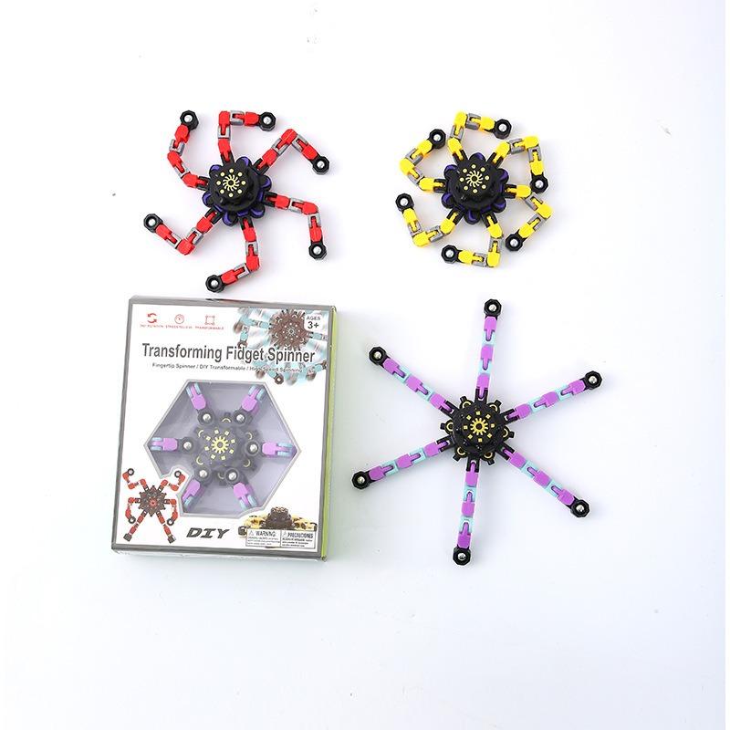 Primary School Students' Creative Tops Children's Small Toys Deformed Mechanical Tops Kindergarten Children's Fingertip Tops