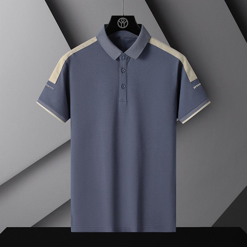 POLO Shirt Men's Summer Short-sleeved T-shirt Ice Silk Lapel Men's Half-sleeved Business High-end Casual Clothes