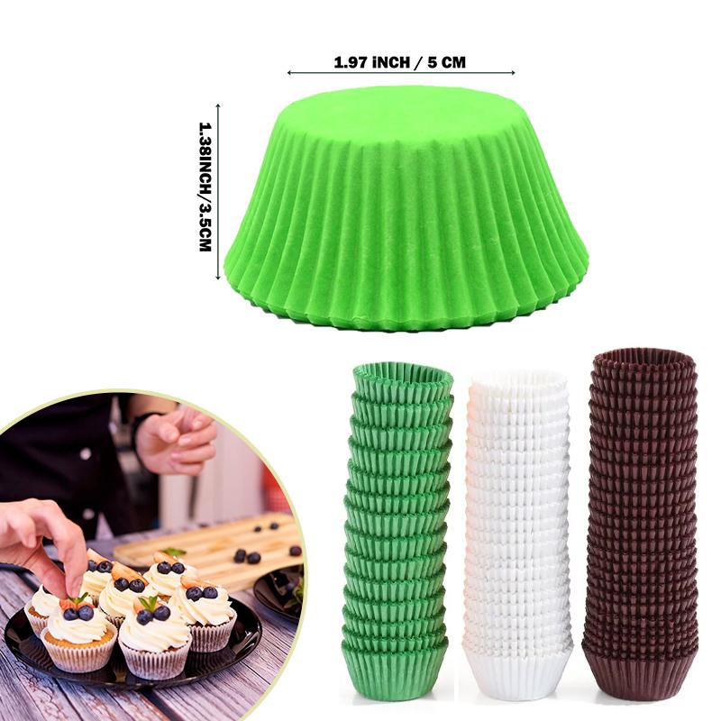 2000pcs Greaseproof Non-Stick Cupcake Liners Muffin Wrappers No Smell Eco-Friendly Baking Cups for Home and Professional Use
