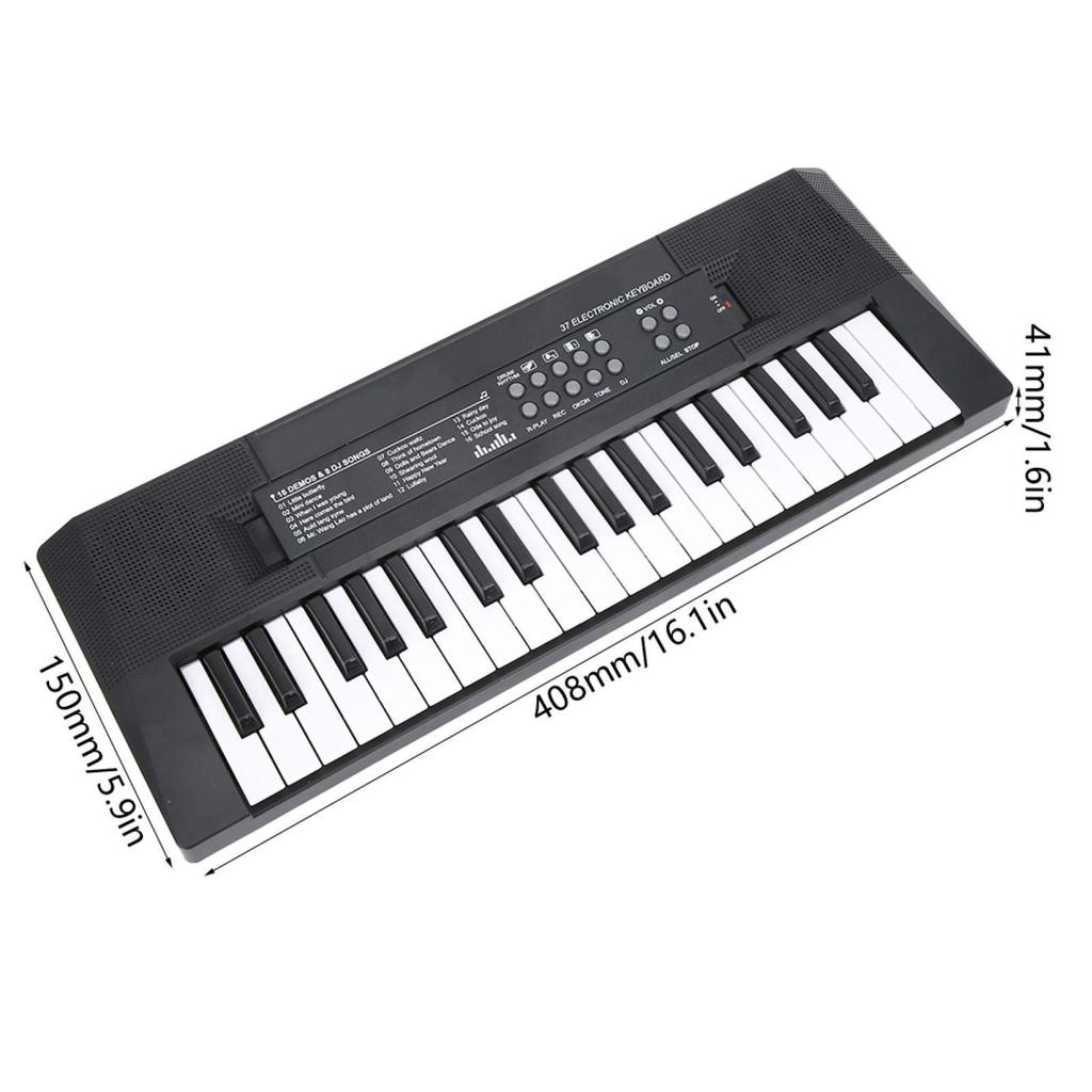 Piano Elétrico Vbestlife, Teclado de Piano Recarregável de 37 Teclas com Função de Gravação de Microfone, Brinquedo de Instrumento Musical Infantil