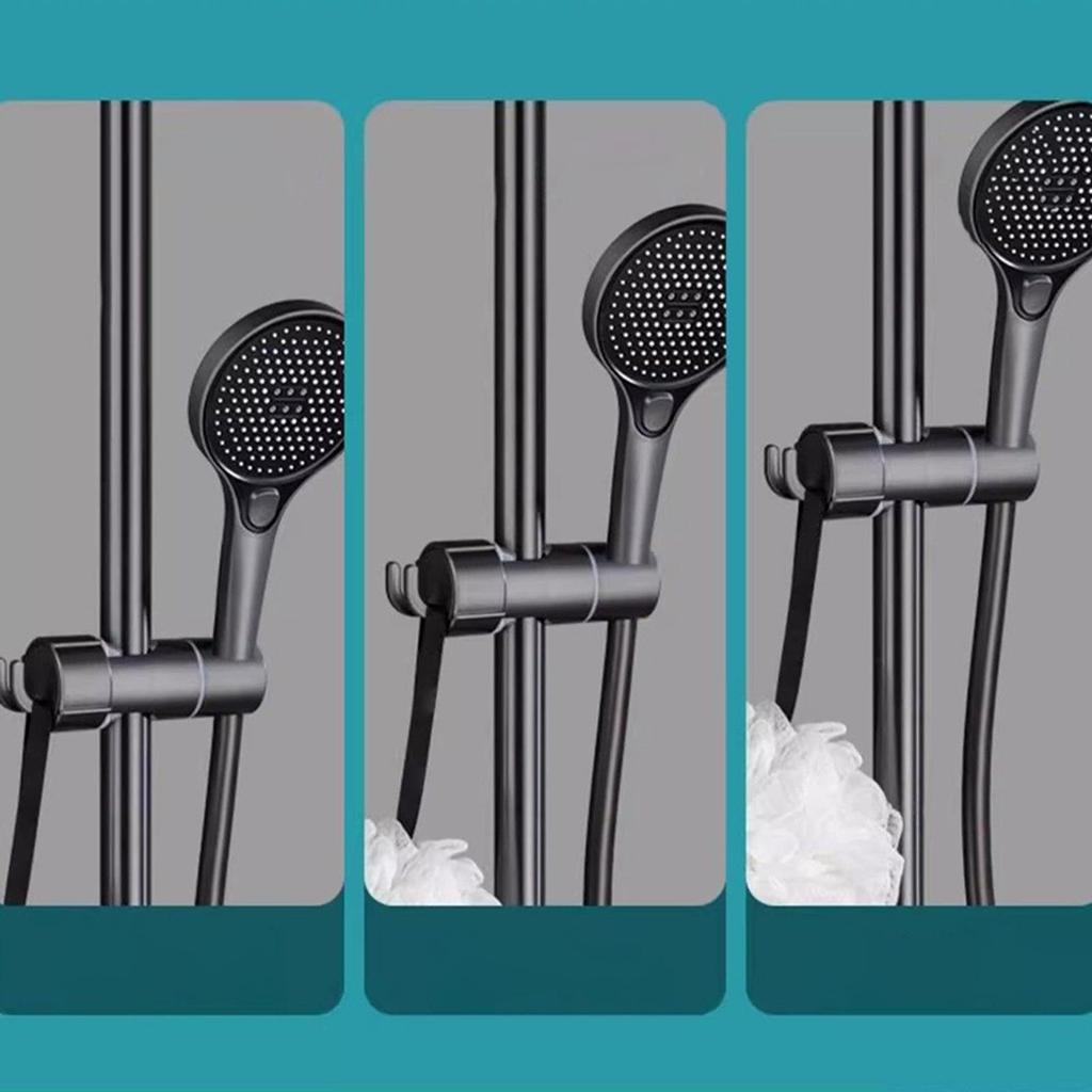 Držák sprchové hlavice Nastavitelný držák sprchové hlavice pro posuvnou tyč Otáčení o 360 stupňů Držák sprchy do koupelny pro WC v obytném voze Hotel