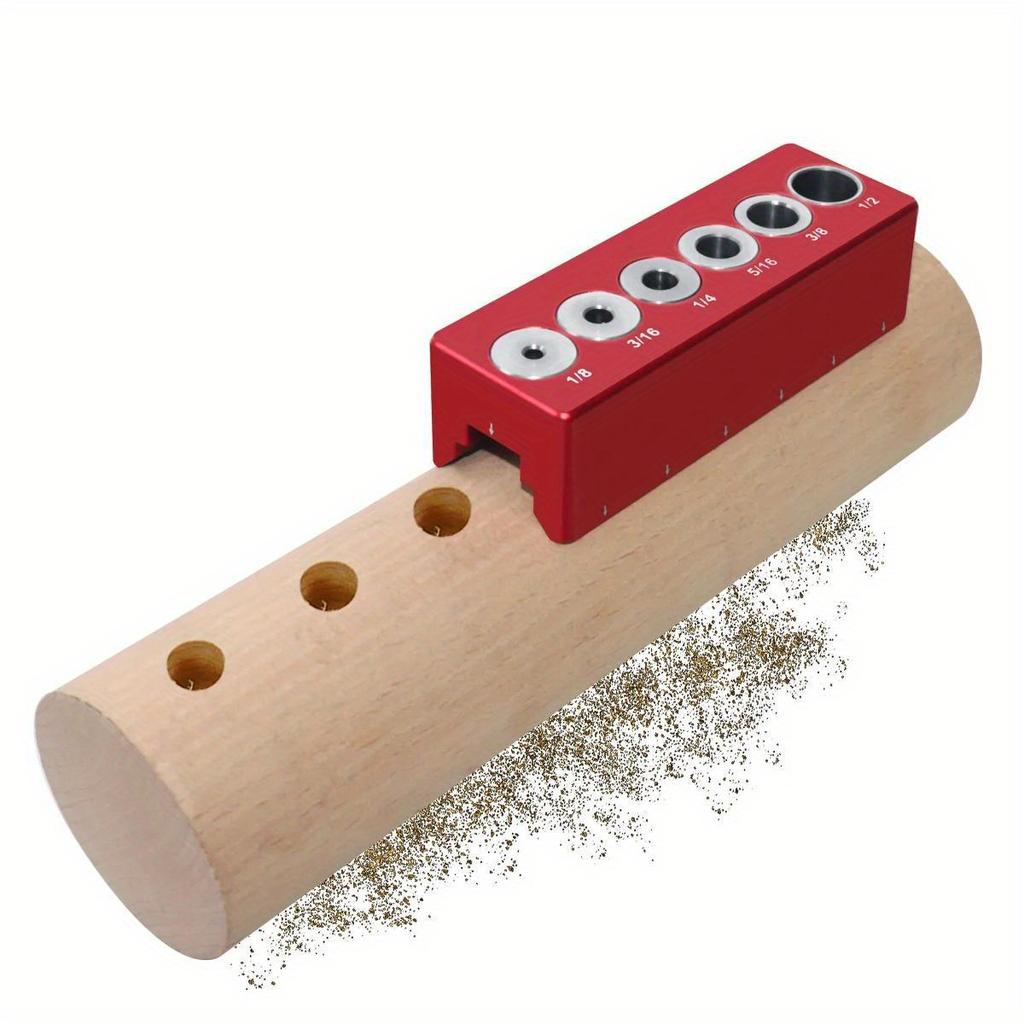 Inch Portable Drilling Guide, 6 Hardened Drill Guides Vertical Pocket Hole Jig Dowel Hole Positioner Locator for Carpentry
