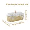 1Pcs Ramadan Festival Candy Snack Storage Box Eid Candy Snack Jar Plastic Metal Candy Box For Wedding Party Home Room Decoration