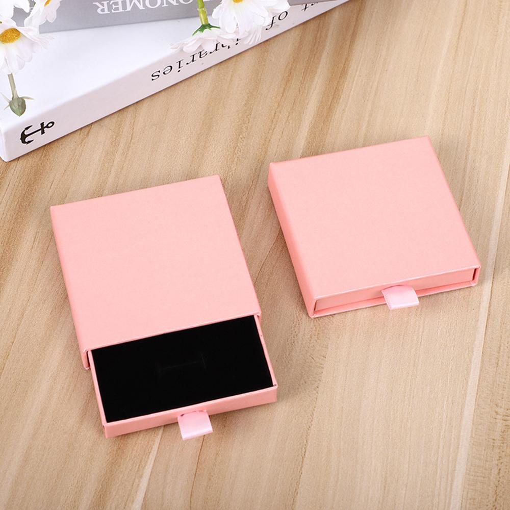 Thick Kraft Paper Drawer Jewelry Set Packaging Box Ring Necklace Bracelets Earring Gift Case Container With Sponge Inside