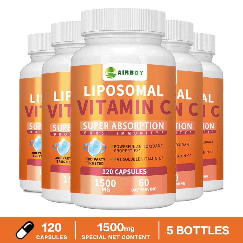 Highly absorbable liposome vitamin C capsules, immune health supplements, dietary supplements