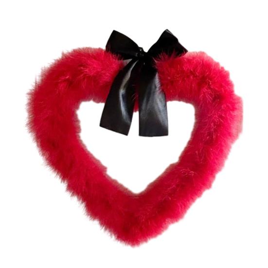 

Yousheng Valentine s Day Heart Garland Door Banner Festive Party Decor for Wall Window Plastic Indoor Outdoor Decoration for Romantic Celebration красный