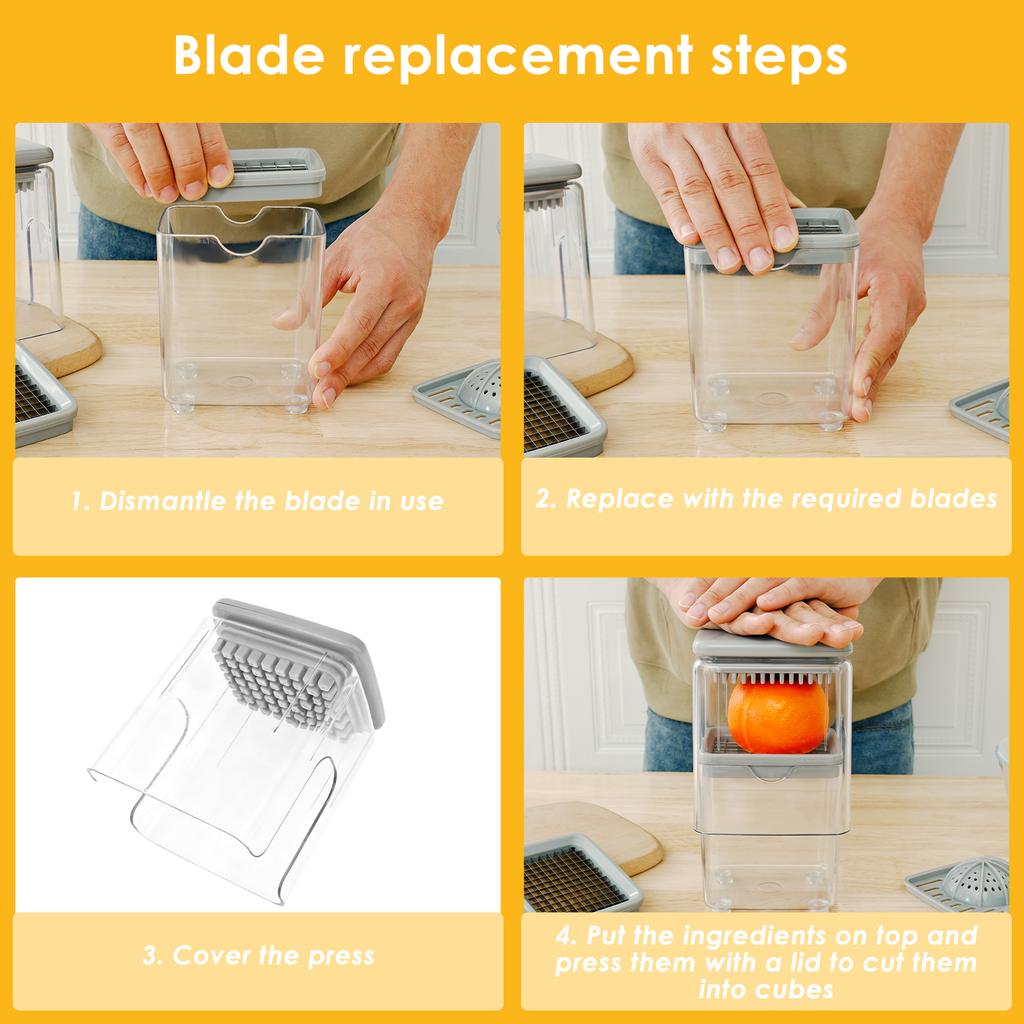 Professional French Fry Cutter Ergonomic Fast Cutting Fruit Vegetable Dicer Chopper for Home Restaurant Kitchen