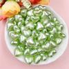 10.1*8.8mm 100 Stück Acryl Pfirsichherz mit Loch DIY Schmuckherstellung Lose Perlen Kreatives Handgefertigtes Material Glänzendes Licht Bunt