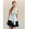 Gentle and Sweet Wind Bow Strap Design Tube Top Summer Waist Thin Fresh Age-reducing Versatile Top