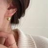 Gold love unique earrings women's new popular light luxury high-end heart earrings temperament stud earrings