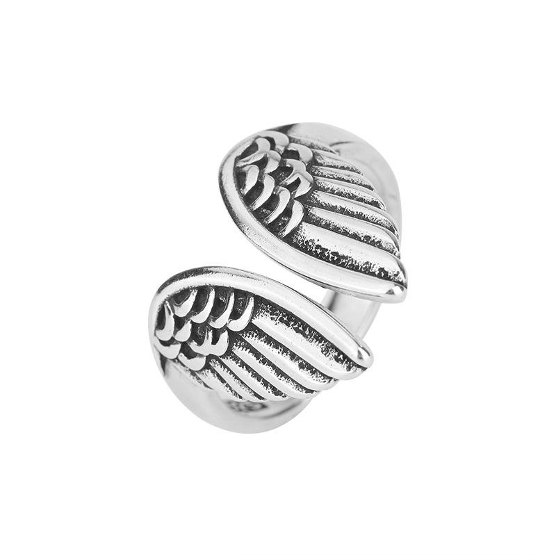 

Rings For Women Men Fine Jewelry Finger Adjustable Open Wing Shape Ring For Party Birthday Gift resizable