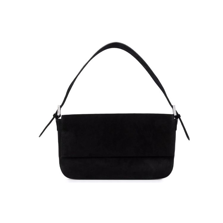 By Far Manu Series Leather Vintage Suede Handbag Shoulder Bag Women handbags Black 21PFMNSBLUMED