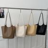 Premium woven tote bag women's large-capacity commuter shoulder bag new casual trendy simple handbag