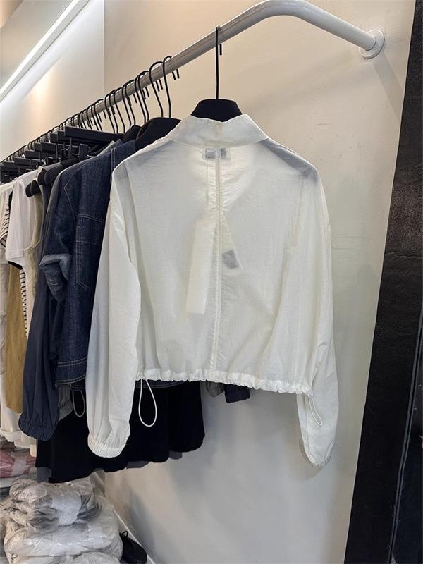 Women's Korean Dongdaemun Summer Stand Collar Zipper Slimming Casual Sun Protection Jacket