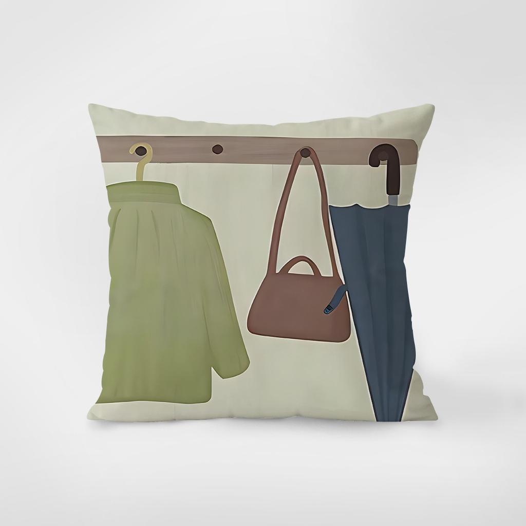 Illustration Cat Man Decorative Pillowcase Bedroom Living Room Square Cushion Pillowcase