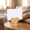 12PCS Gold Table Number Cards Stands Star Heart Shaped Name Card Clips Place Card Holders  Reception