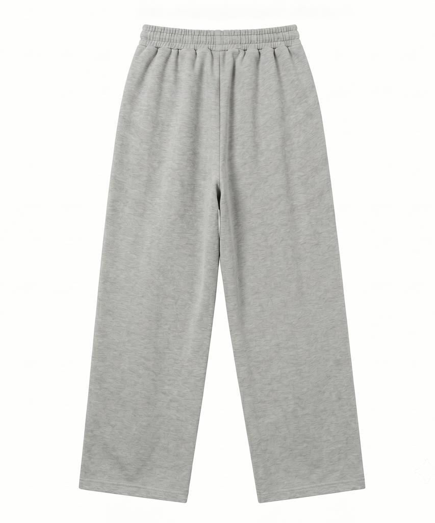 Noming One-Pleat Wide Sweatpants - Gray
