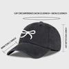 Embroidery Bow Sun Cap Adjustable Sun Hat Unisex Baseball Cap