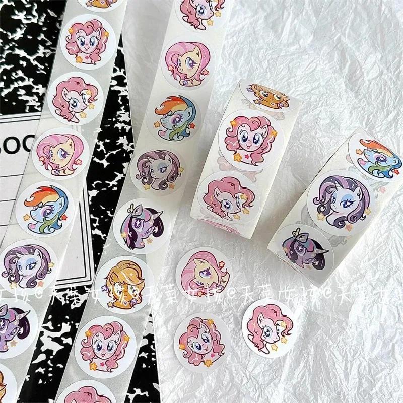500pcs/Roll Cartoon My Little Pony Stickers Kawaii Diy Pvc Laptop Decals Decoration DIY Laptop Phone Diary Cute Sticker