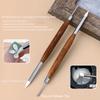 1pcs Double-Ended Carving/ Glue Adjusting Nail Pen Silicone Spatula Brush Carving Flower Painting Pen UV Gel Tips Manicure Tools