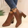 Women High Heeled Boots Fashion Suede Leather Boots 2025New Casual Ankle Booties Pointed Toe Short Boots for Women Designer Boot