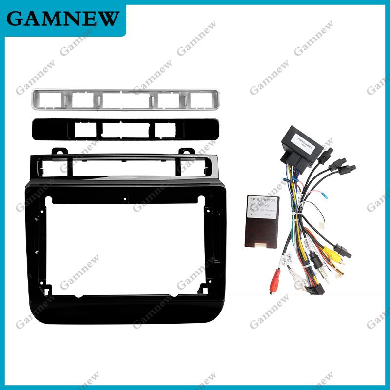 9 Inch Car 2DIN Radio Fascias Frame Stereo Panel Cable Adapter Canbus Decoder For Volkswagen Touareg 2011-2017