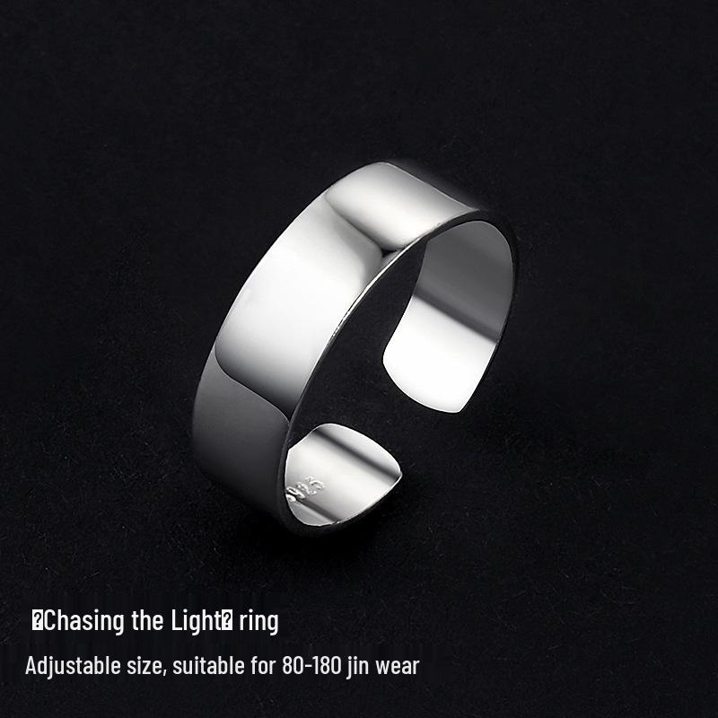 Trendy Men's Adjustable Niche Index Finger Open Ring for Boys
