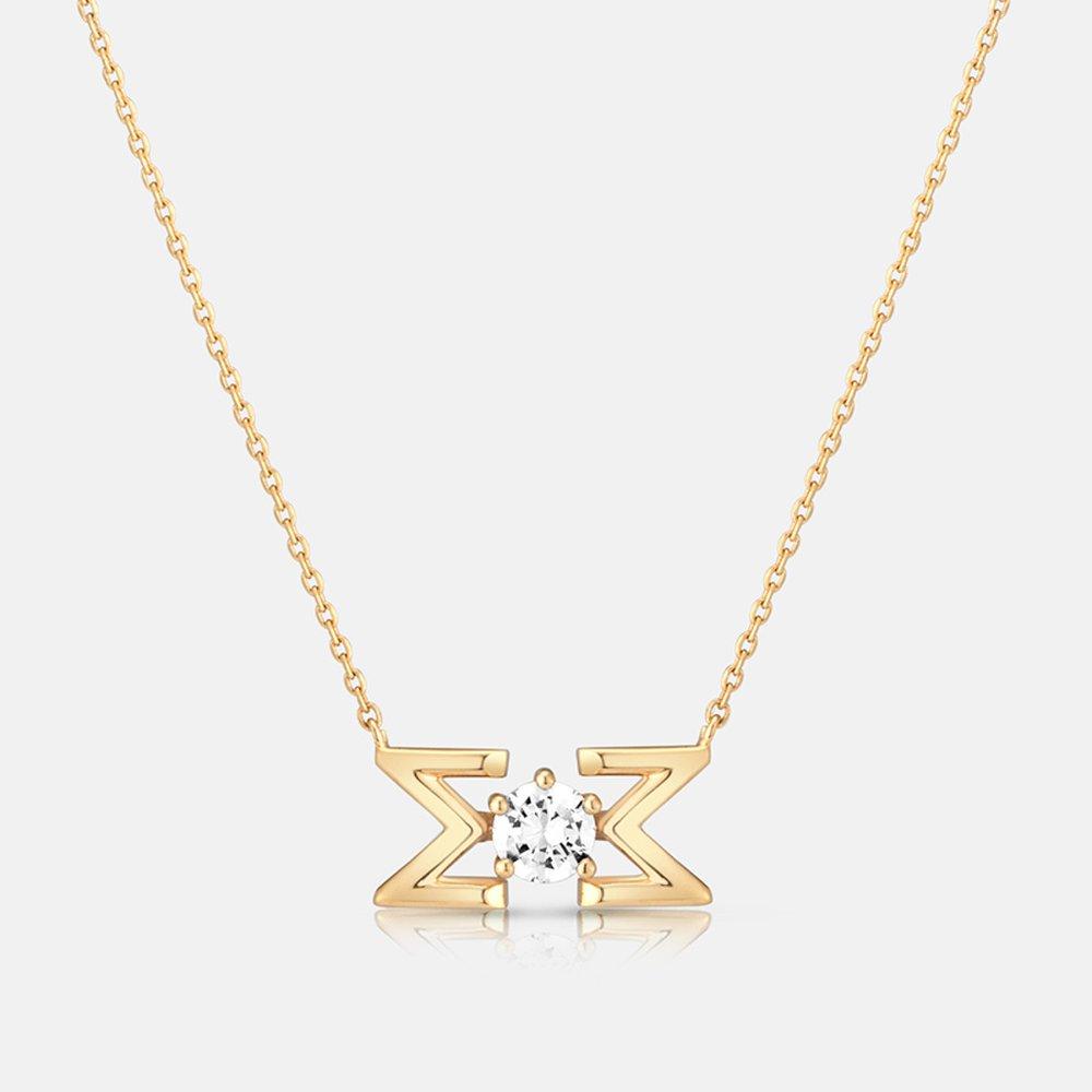 Arte Silver Yellow Necklace A213Sn1121Ypa 42Cm