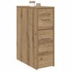 Narrow Bathroom Cabinet with Casters Artisan Oak Finish Particleboard