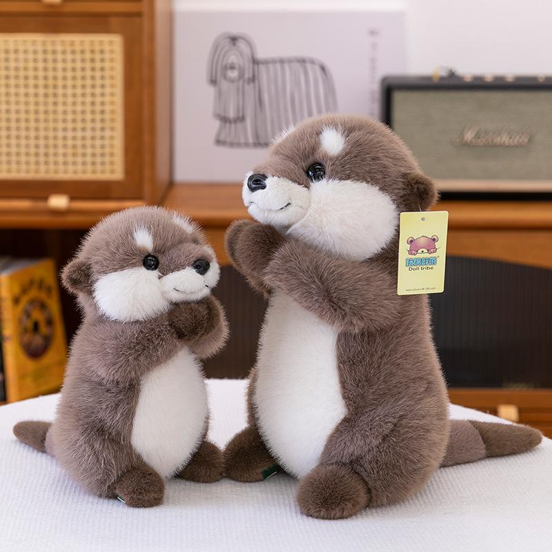 Lazy otter plush toy creative home ornament children's doll aquarium souvenir