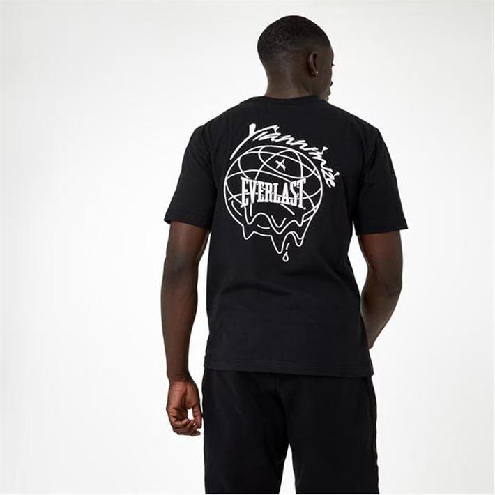 Everlast x Yiannimize Schwarzes Herren-T-Shirt, Größe L