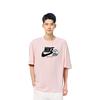 Nike T Shirts Men's Pink Crew Neck Moderate Straight Fit FB9804-686