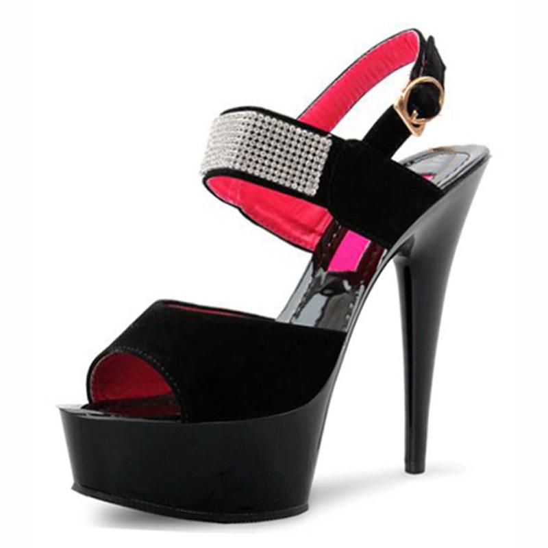 Versatile word with thin heel black fish mouth temperament high heel sandals women's summer 2025 new small fresh