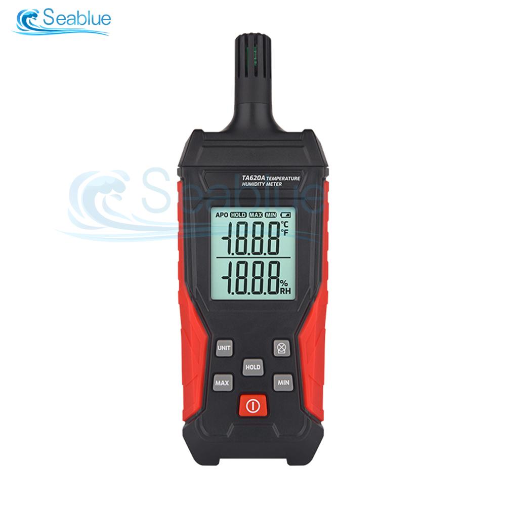 TA620A Handheld Thermo-Hygrometer Digital LCD Industrial High Precision Electronic Thermometer Temperature and Humidity Detector
