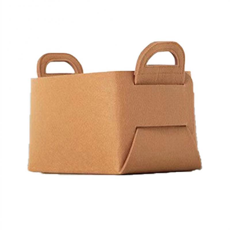 1 Stück Aufbewahrungskorb aus Filz im nordischen Stil Wohnzimmer Teetisch Kleinkram Faltbarer Aufbewahrungskorb Stoffaufbewahrungsbox Schlafzimmer Socken Wäschekorb