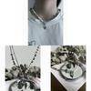Chinese Vintage Heart Pendant Necklace With Handcrafted Bead Chain For Men And Women