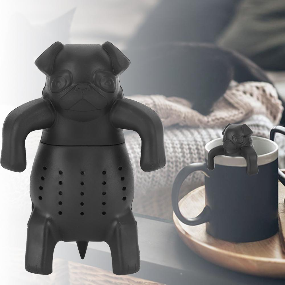 Cartoon Dog Silicone Loose Tea Strainer Infuser Filter Gadget Tea Accessory
