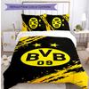Borussia Dortmund Pattern Printed 3PCS Bedding Set Soft Skin-Friendly Washable Duvet Cover & Pillowcases Set All Season Bedroom
