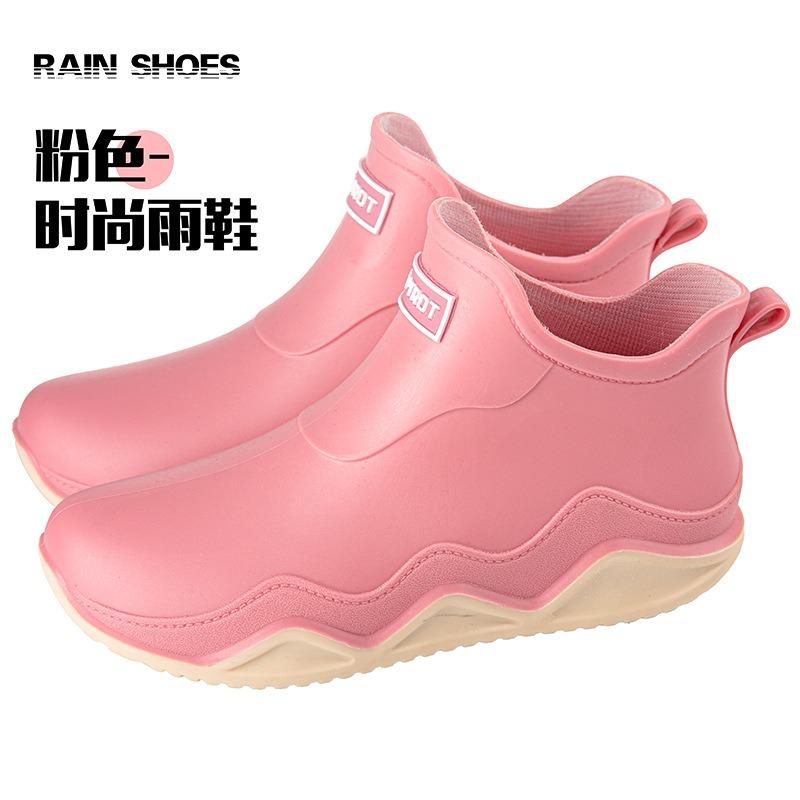 

Модные непромокаемые ботинки для мужчин и женщин, короткие нескользящие и водонепроницаемые, для пары, для рыбалки, резиновые сапоги для еды на вынос, для мойки автомобиля, для кухни, из хлопка 36