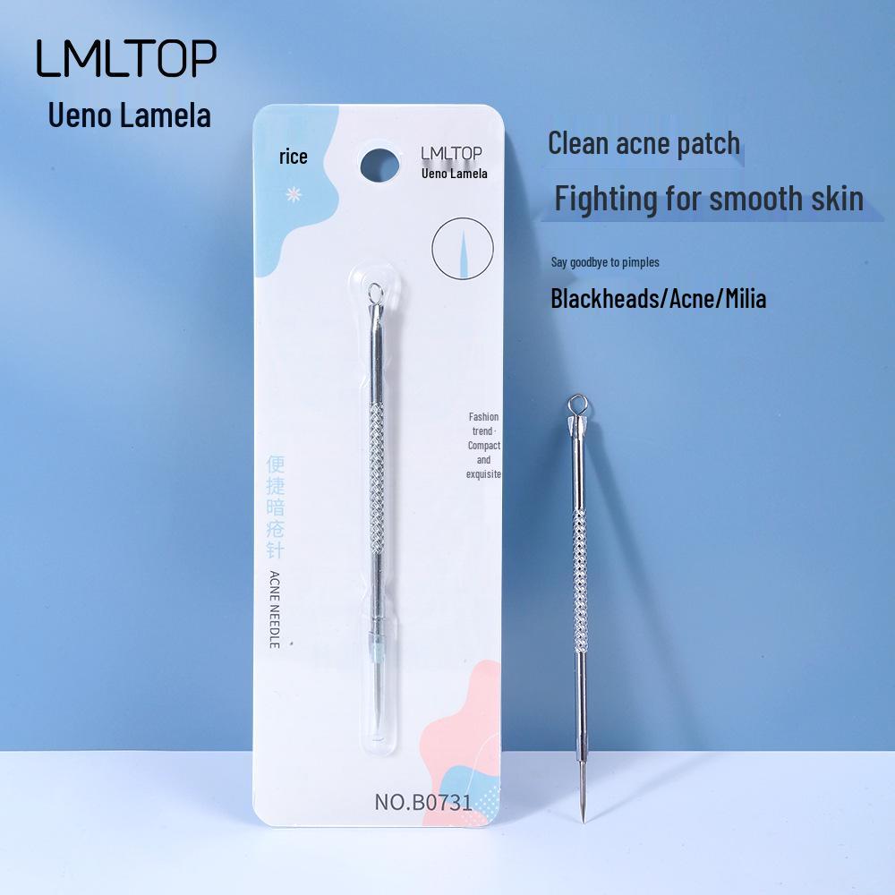 LMLTOP Stainless Steel Dual-Ended Blackhead & Pimple Extractor Tool for Acne