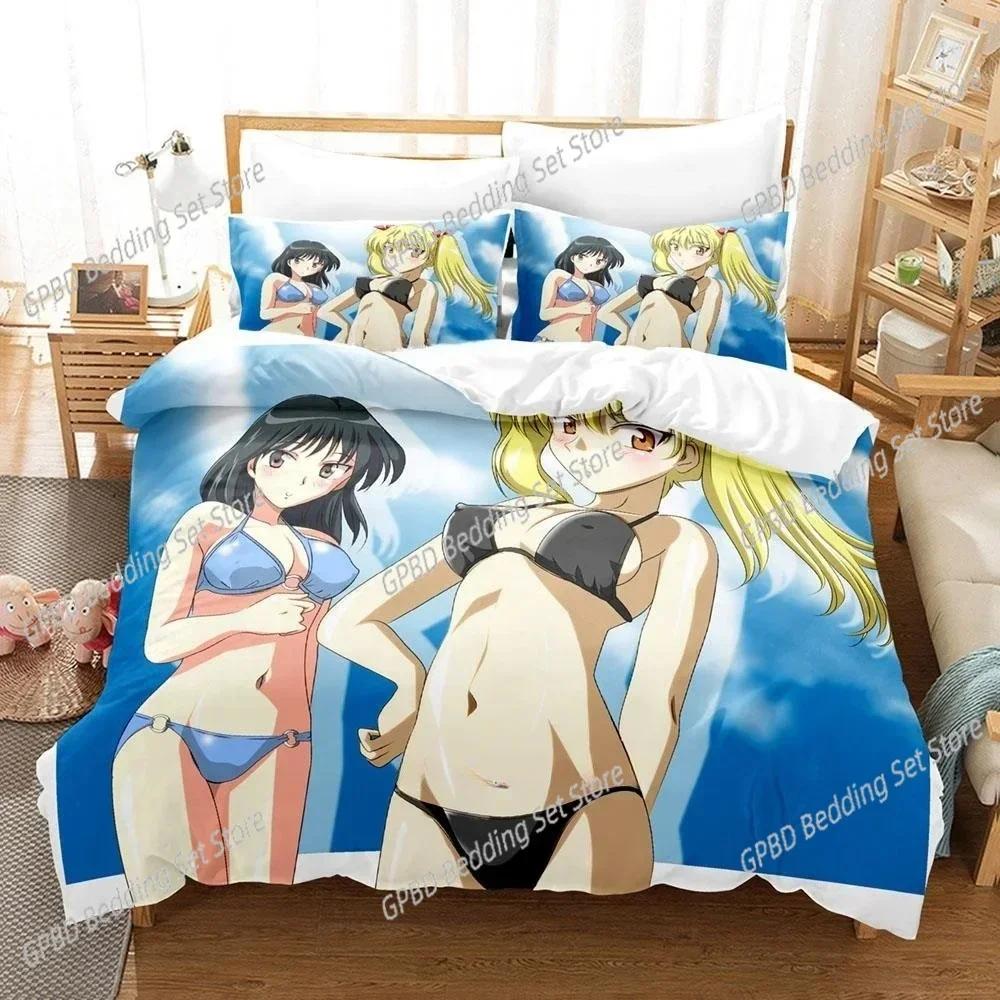 Luxury New 3D Print Anime School Rumble Bedding Set Single Twin Full Queen King Size Bed Set Bedroom Duvetcover Sets Home
