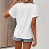 2025 Summer Women's Fashion Jacquard V-neck Short-sleeve Top