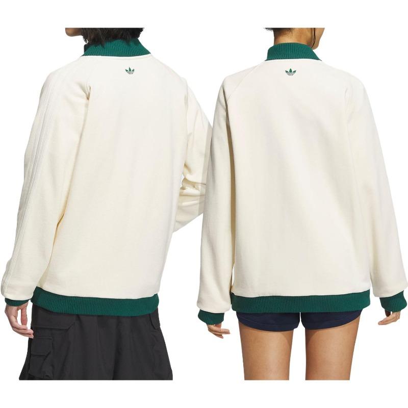 adidas Originals X Notitle Collaboration FW23 Spliced Contrast Zip-Up Stand Collar Jacket Unisex Jacket White IN1087