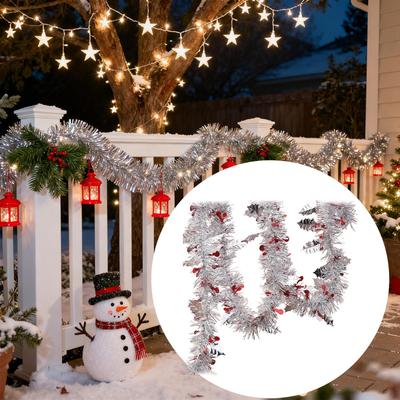 Christmas Tinsel Garland,Metallic Twist Garland Decorative Home Party 1.8M Xmas Tree